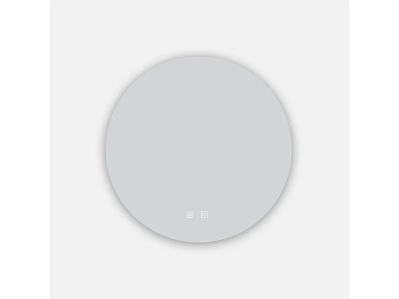 AICA Miroir de salle de bain LED rond 100cm avec rétro-éclairage, tricolore + anti-buée + mémoire + gradation infinie