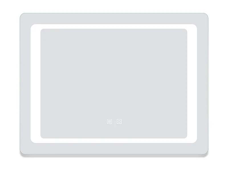 AICA Miroir de salle de bain à LED, dimmable et mémoire, 90x65cm miroir lumineux anti-buée