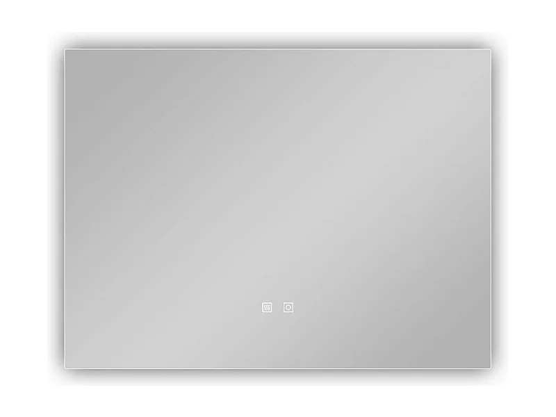 AICA Miroir de salle de bain rétro-éclairé sans cadre 80x60cm, Tricolore + Anti-buée + Mémoire + Dimmable