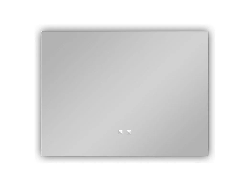 AICA Miroir de salle de bain rétro-éclairé sans cadre 80x60cm, Tricolore + Anti-buée + Mémoire + Dimmable