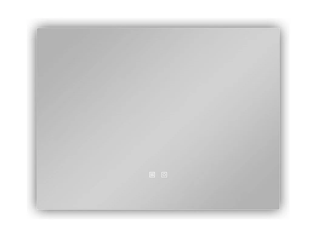 AICA Miroir de salle de bain rétro-éclairé sans cadre 80x60cm, Tricolore + Anti-buée + Mémoire + Dimmable