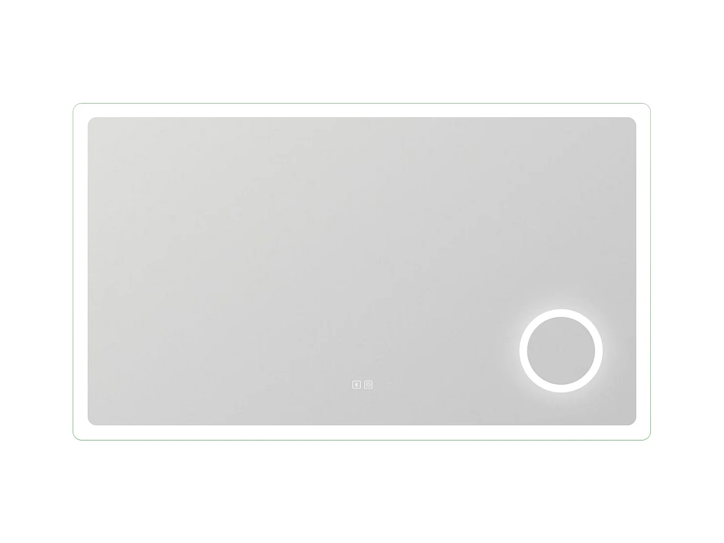 AICA Miroir de salle de bain LED 140x80cm tricolor anti-buée avec bluetooth et loupe 3x,mémoire et lumière gradation