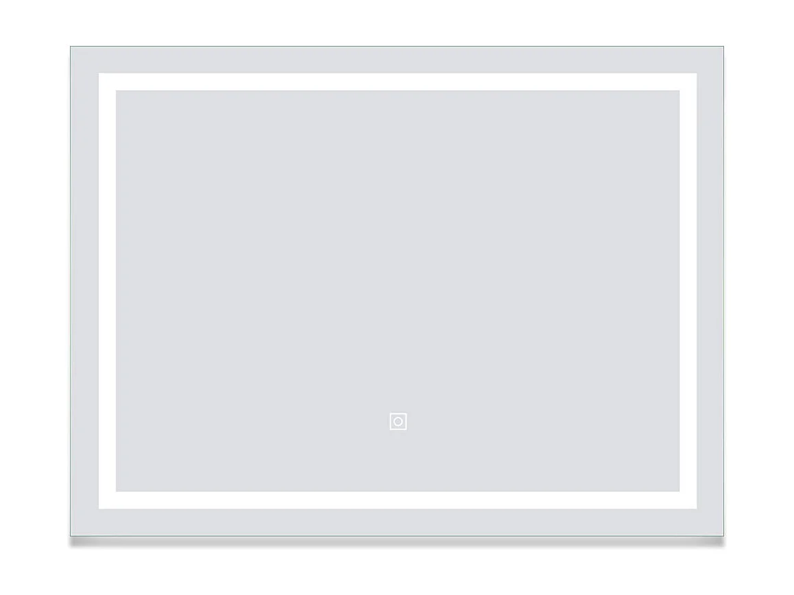 AICA Miroir de salle de bain 100x60cm Tri-color anti-buée LED avec mémoire et lumière gradation