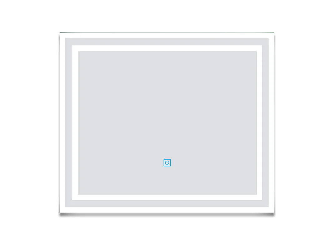 AICA Miroir lumineux dimmable, 60x50cm, avec mémoire, salle de bain anti-buée, 6000k blanc froid, IP44