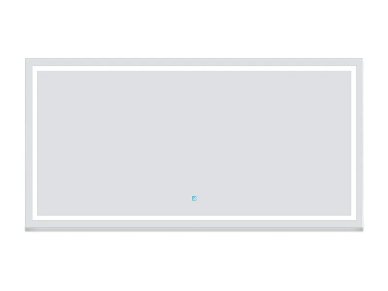 AICA Miroir de salle de bain LED dimmable, avec mémoire et anti-buée, 140x70cm, IP44