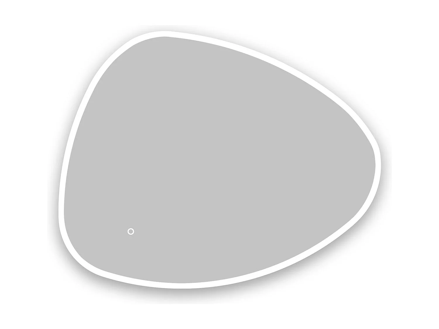 AICA Miroir de salle de bain asymétrique 100x80cm led Teardrop Miroir 3 Colours Dimmable + Anti-buée + Mémoire