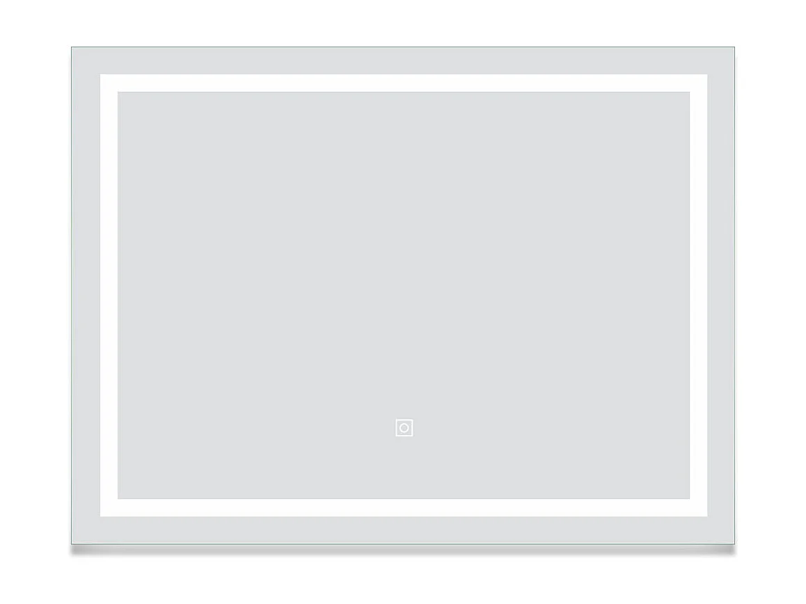 AICA Miroir de salle de bain 80x60cm Tri-color anti-buée LED avec mémoire et lumière gradation