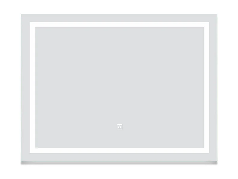 AICA Miroir de salle de bain 80x60cm Tri-color anti-buée LED avec mémoire et lumière gradation