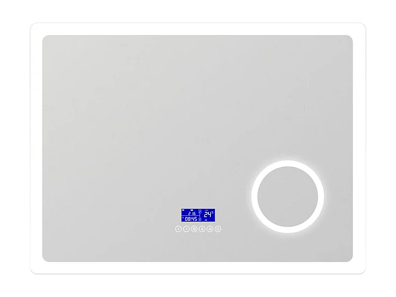 AICA Miroir de salle de bain led bluetooth, 100x60cm Anti-buée, 3x Loupe, 3 couleurs de lumière