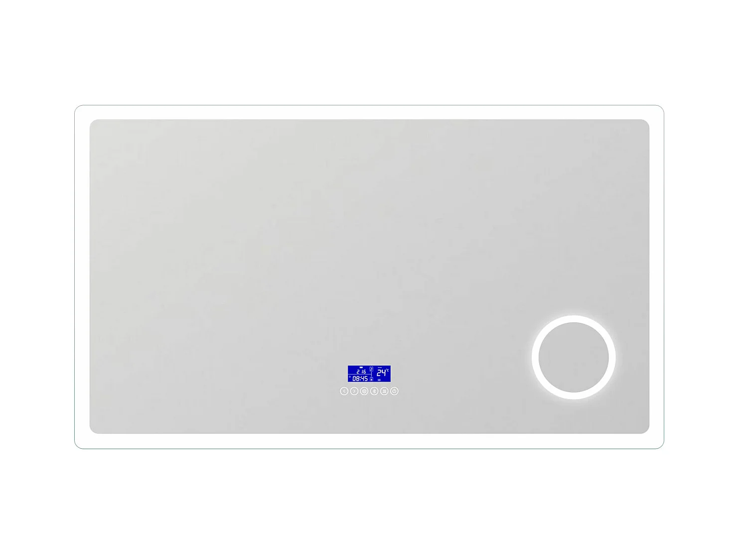 AICA Miroir de salle de bain led bluetooth, 160x80cm Anti-buée, 3x Loupe, 3 couleurs de lumière