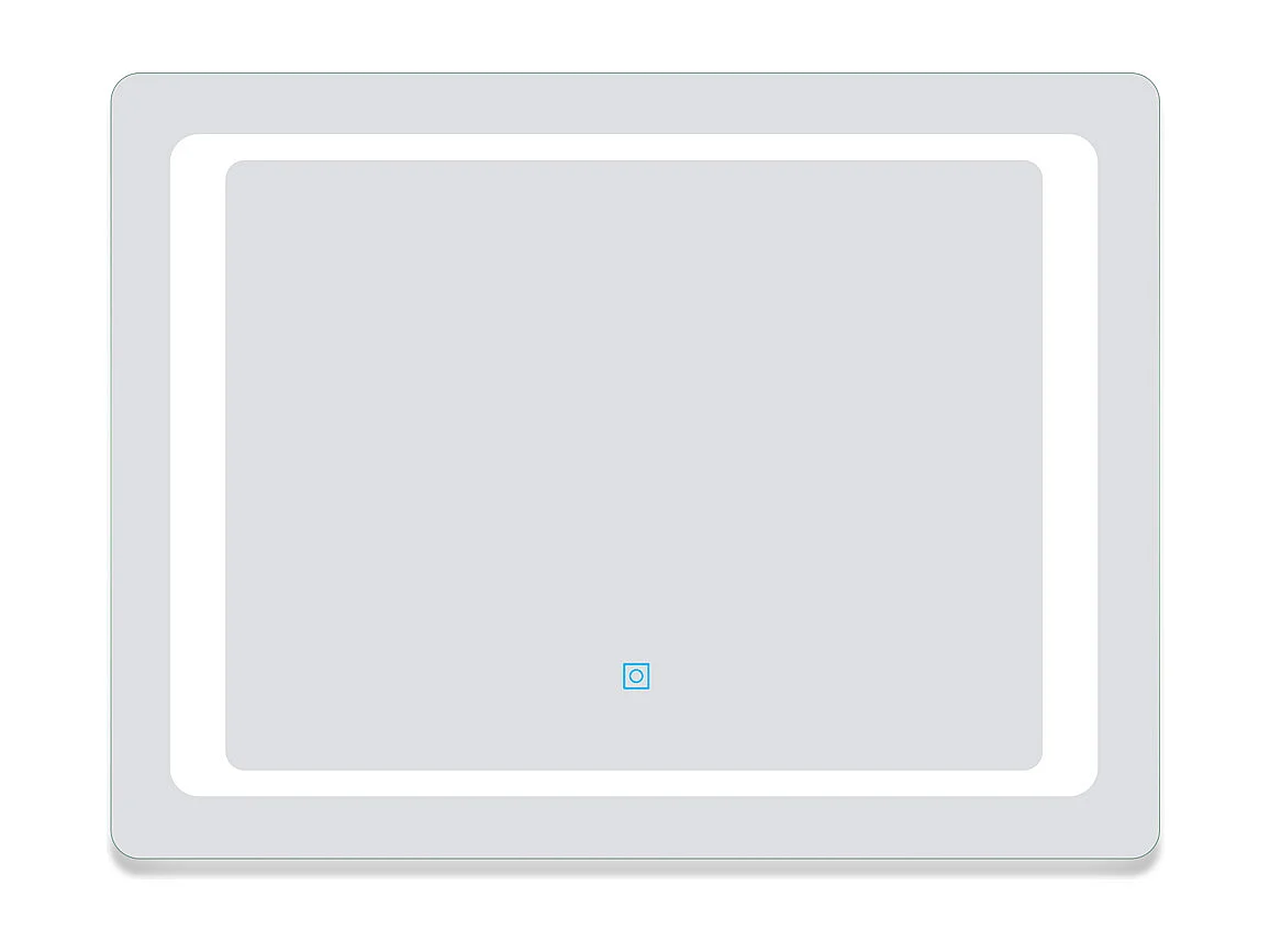 AICA Miroir de salle de bain LED 70x50cm avec gradation infinie, anti-buée et mémoire