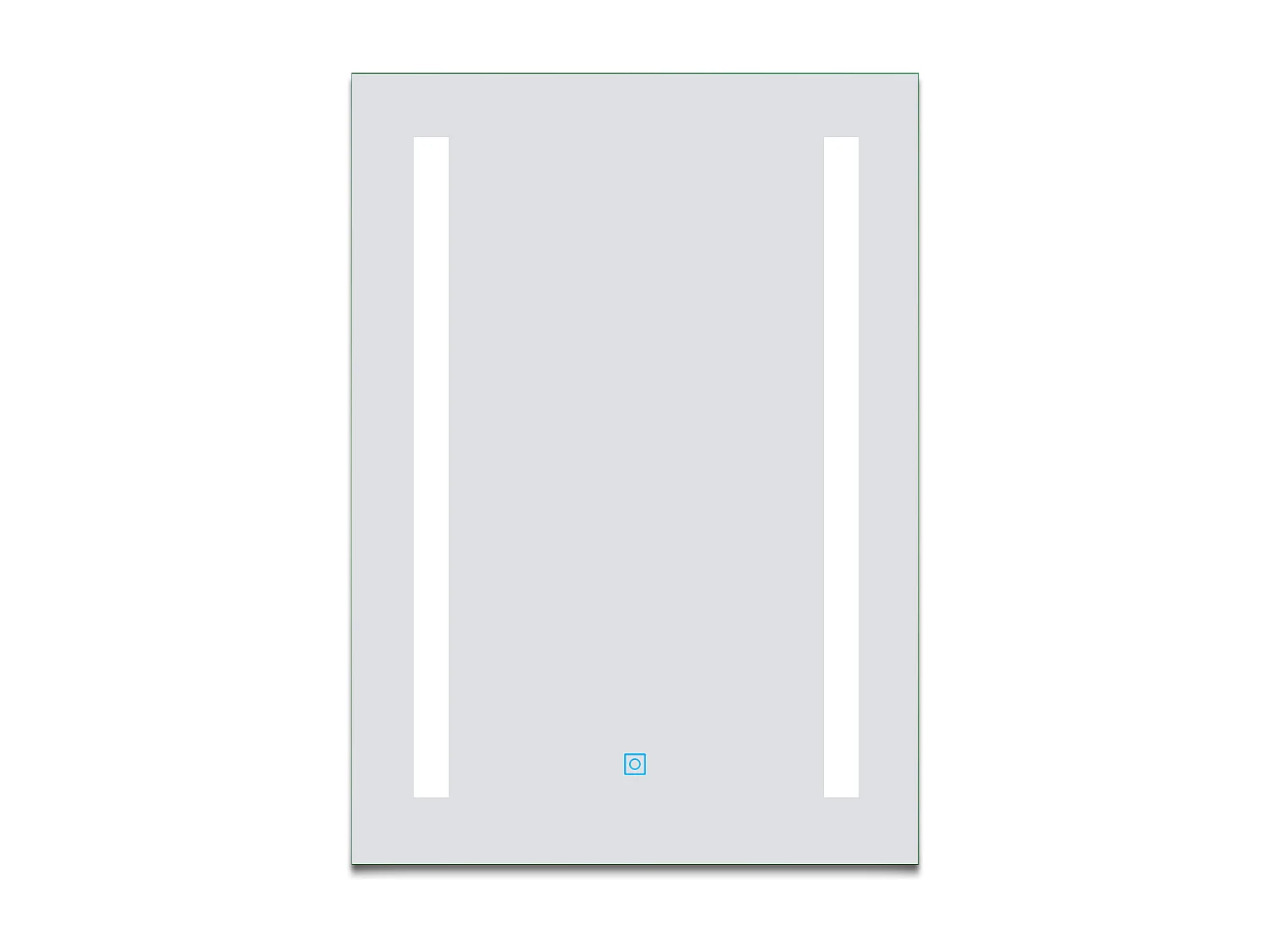 AICA Miroir de salle de bain 80x60cm avec gradation infinie, anti-buée et mémoire, miroir mural