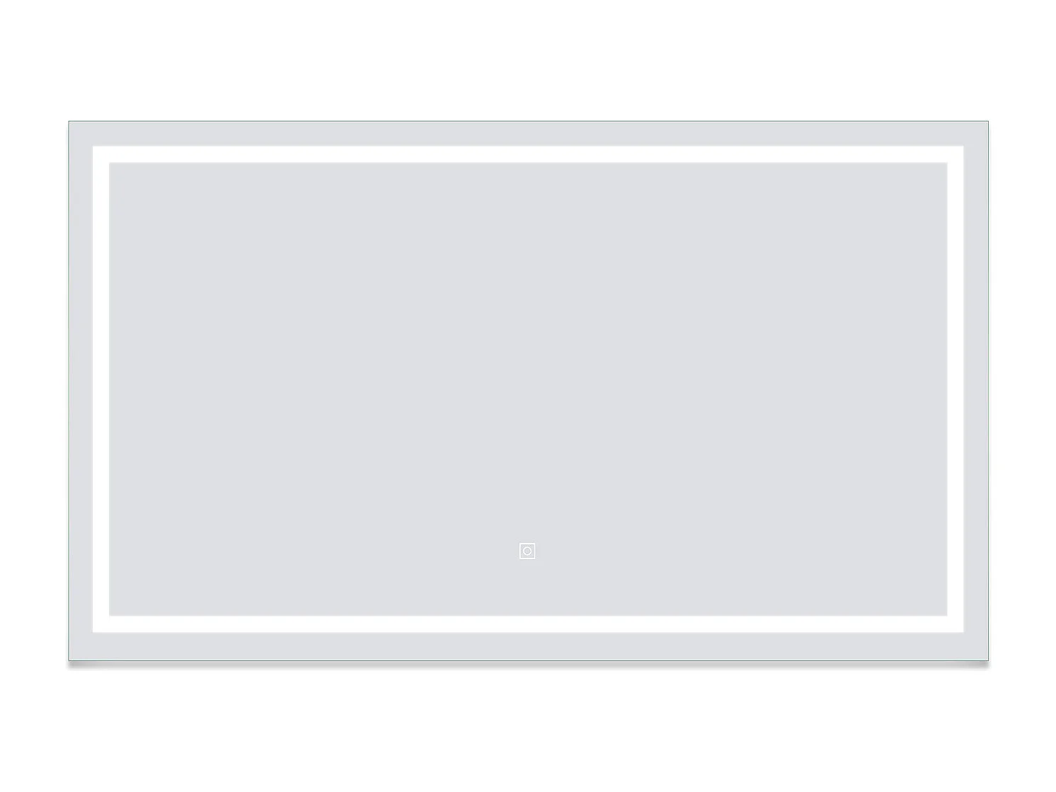 AICA Miroir lumineux de salle de bain 120x70cm Tri-color anti-buée LED avec mémoire et lumière gradation