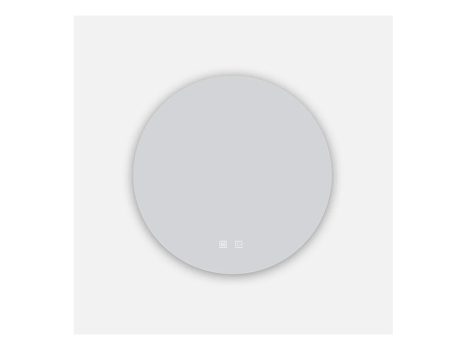 AICA Miroir de salle de bain LED rond 70cm avec rétro-éclairage, tricolore + anti-buée + mémoire + gradation infinie