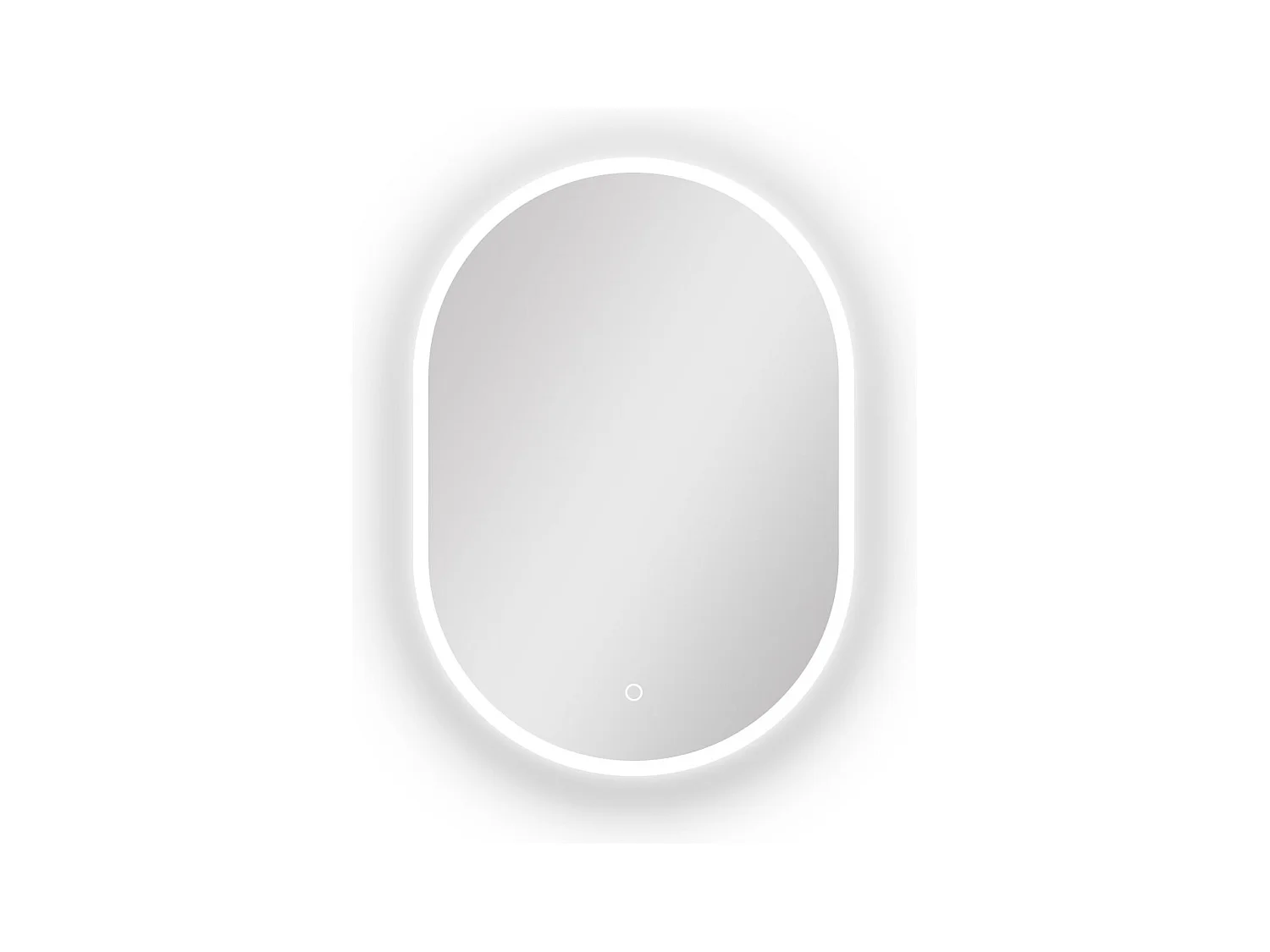 AICA Miroir de salle de bain ovale 45x80cm, mémoire + dimmable + anti-buée, IP44, 6000K blanc froid