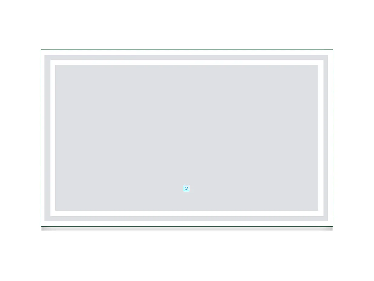 AICA Miroir lumineux dimmable, 90x70cm, avec mémoire, salle de bain anti-buée, 6000k blanc froid, IP44
