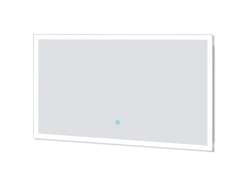 AICA Miroir lumineux à LED, 90x70cm, dimmable, avec mémoire et anti-buée, IP44, horizontal/vertical, blanc froid