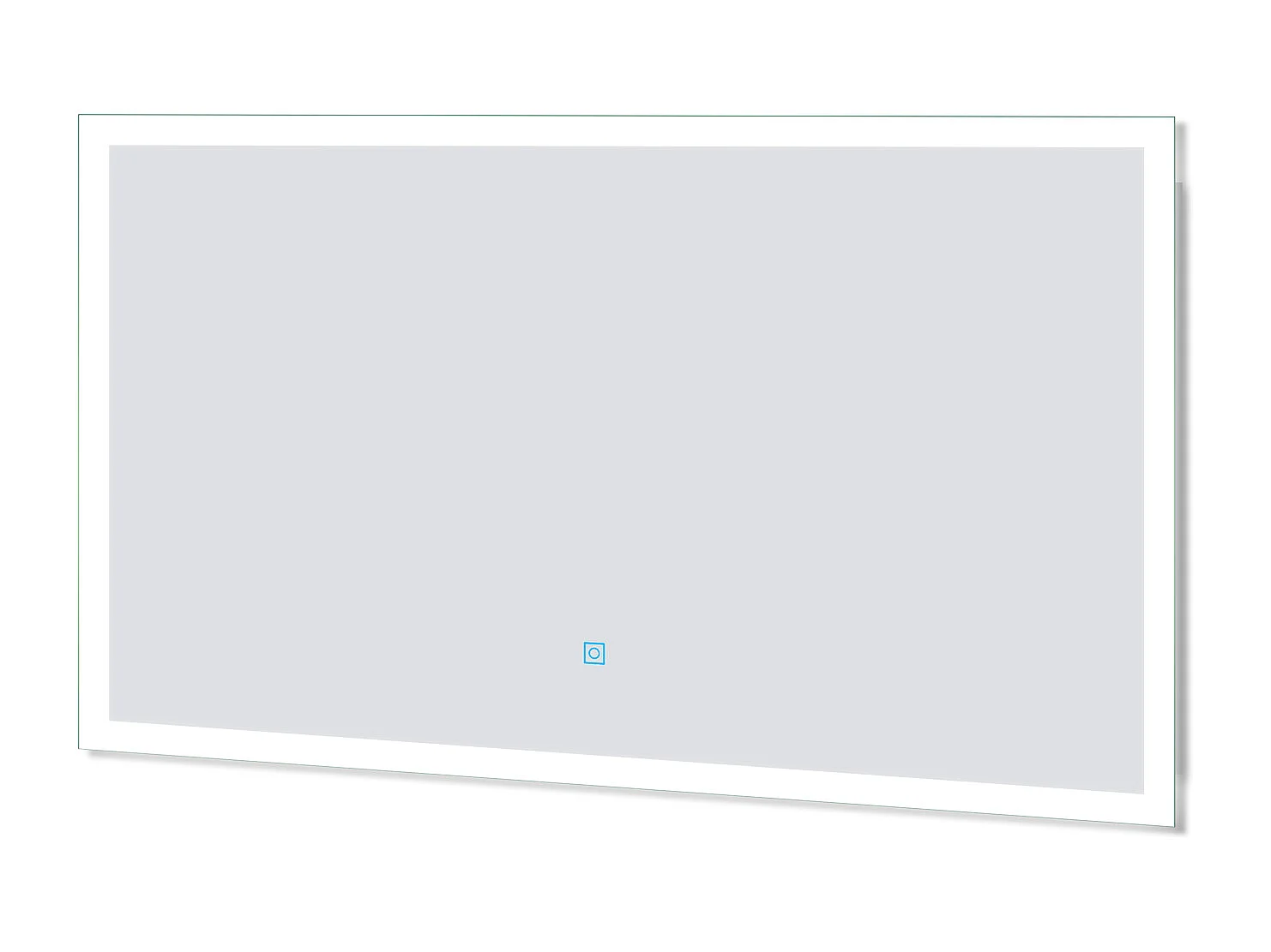 AICA Miroir lumineux à LED, 90x70cm, dimmable, avec mémoire et anti-buée, IP44, horizontal/vertical, blanc froid