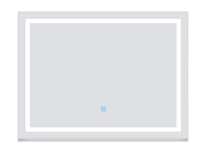 AICA Miroir de salle de bain LED dimmable, avec mémoire et anti-buée, 90x60cm, IP44