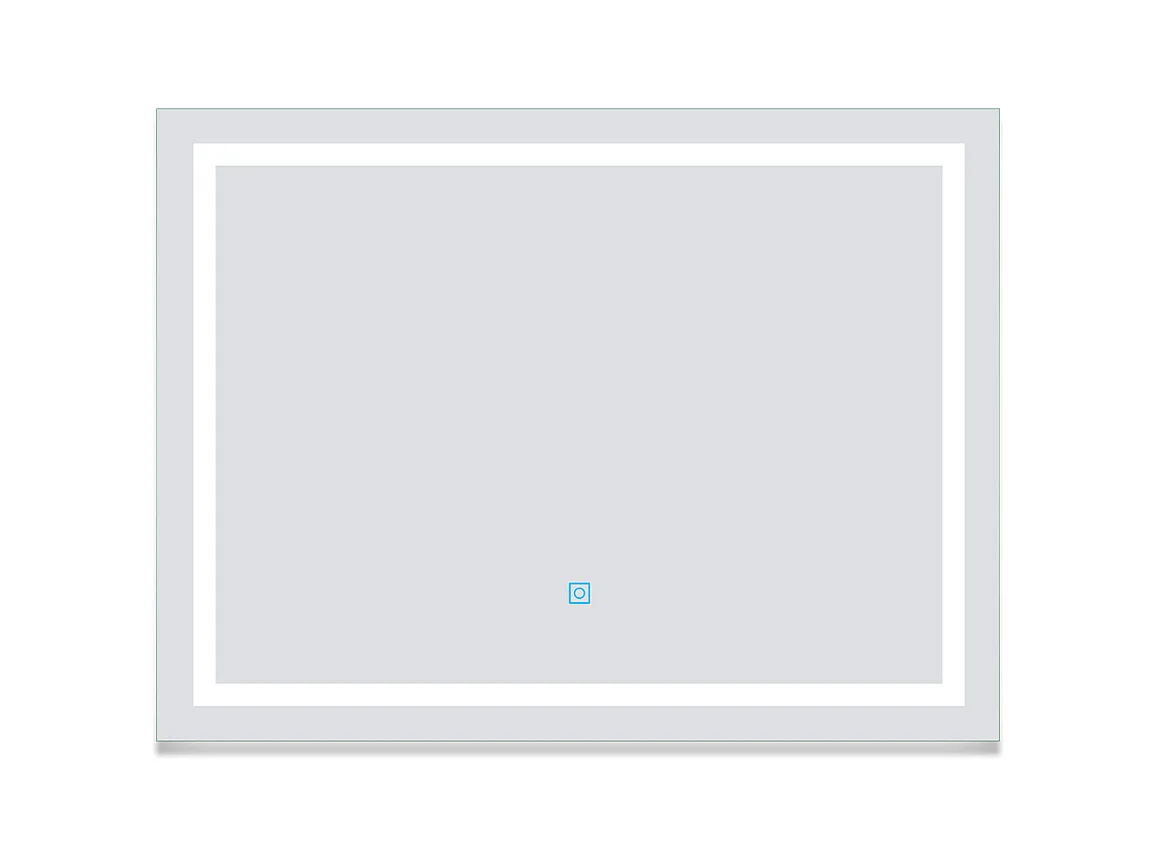 AICA Miroir de salle de bain LED dimmable, avec mémoire et anti-buée, 90x60cm, IP44