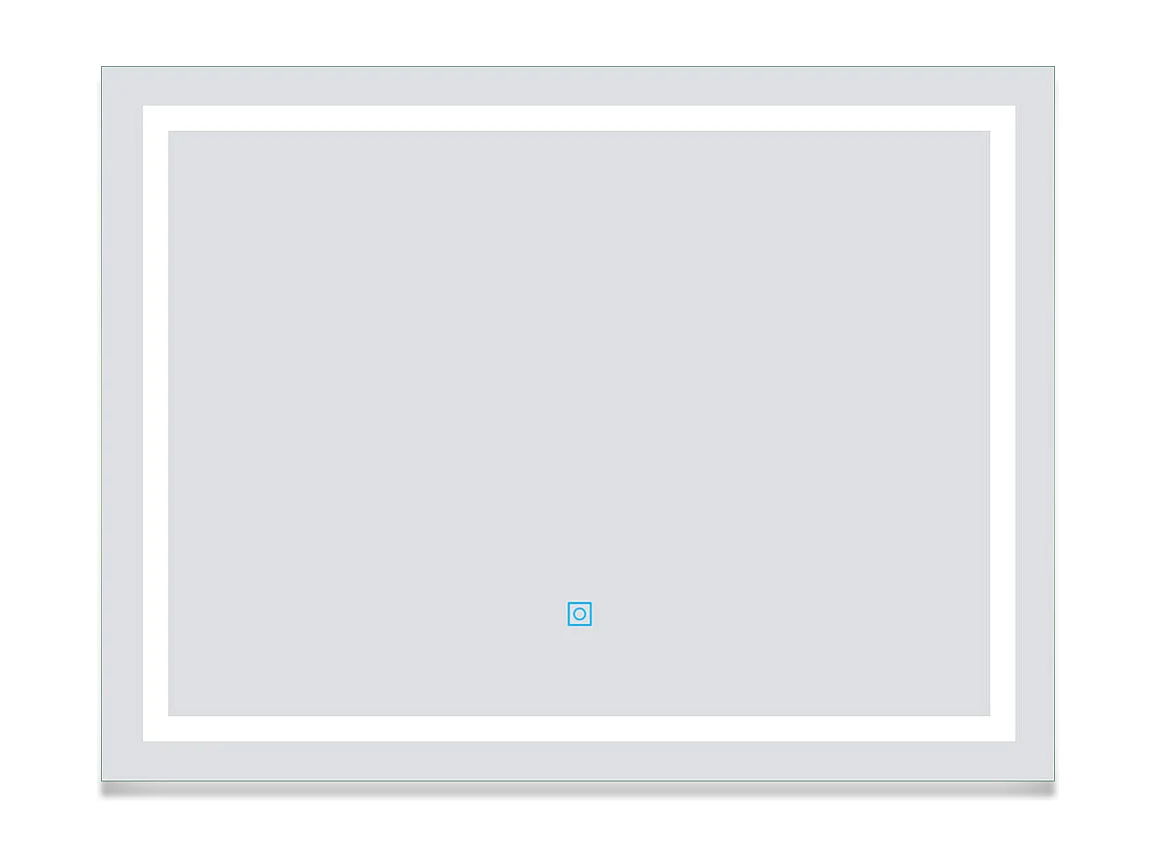 AICA Miroir de salle de bain LED dimmable, avec mémoire et anti-buée, 90x60cm, IP44