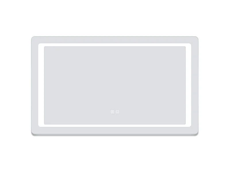 AICA Miroir de salle de bain à LED, dimmable et mémoire, 140x80cm miroir lumineux anti-buée