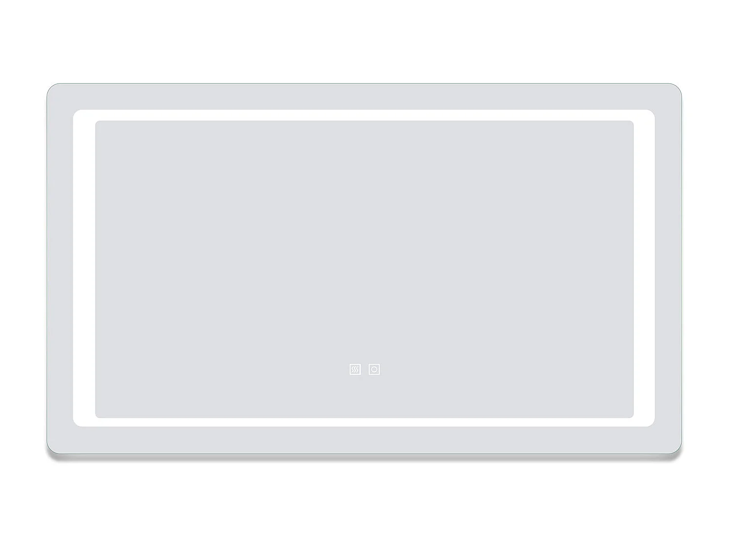 AICA Miroir de salle de bain à LED, dimmable et mémoire, 140x80cm miroir lumineux anti-buée