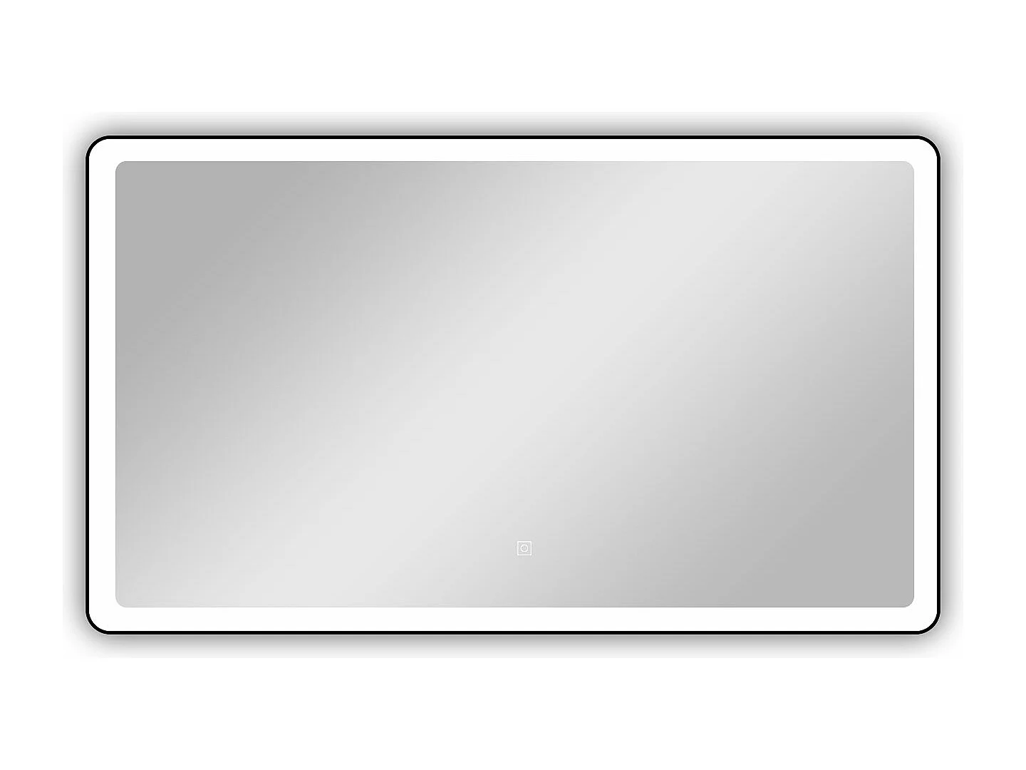AICA Miroir de salle de bain LED 120x70cm avec cadre noir, tricolore + anti-buée + mémoire + gradation infinie