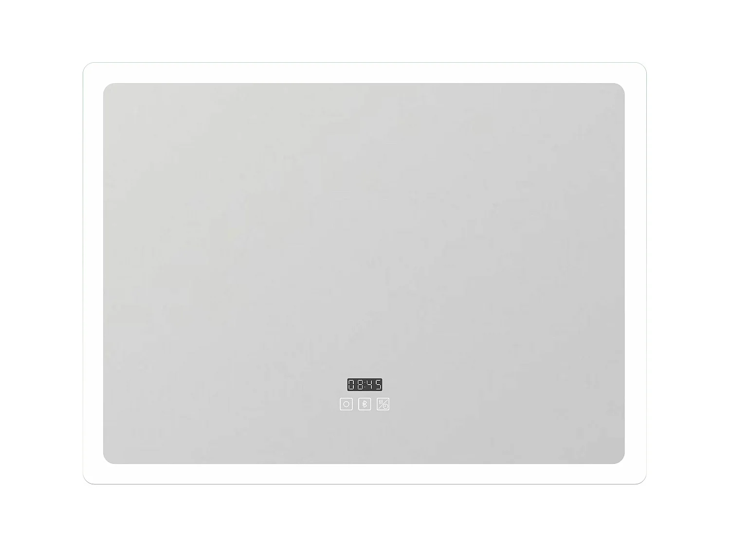 AICA Miroir Bluetooth 160x80 cm, tricolore + horloge + mémoire + dimmable + anti-buée, miroir LED étanche IP44