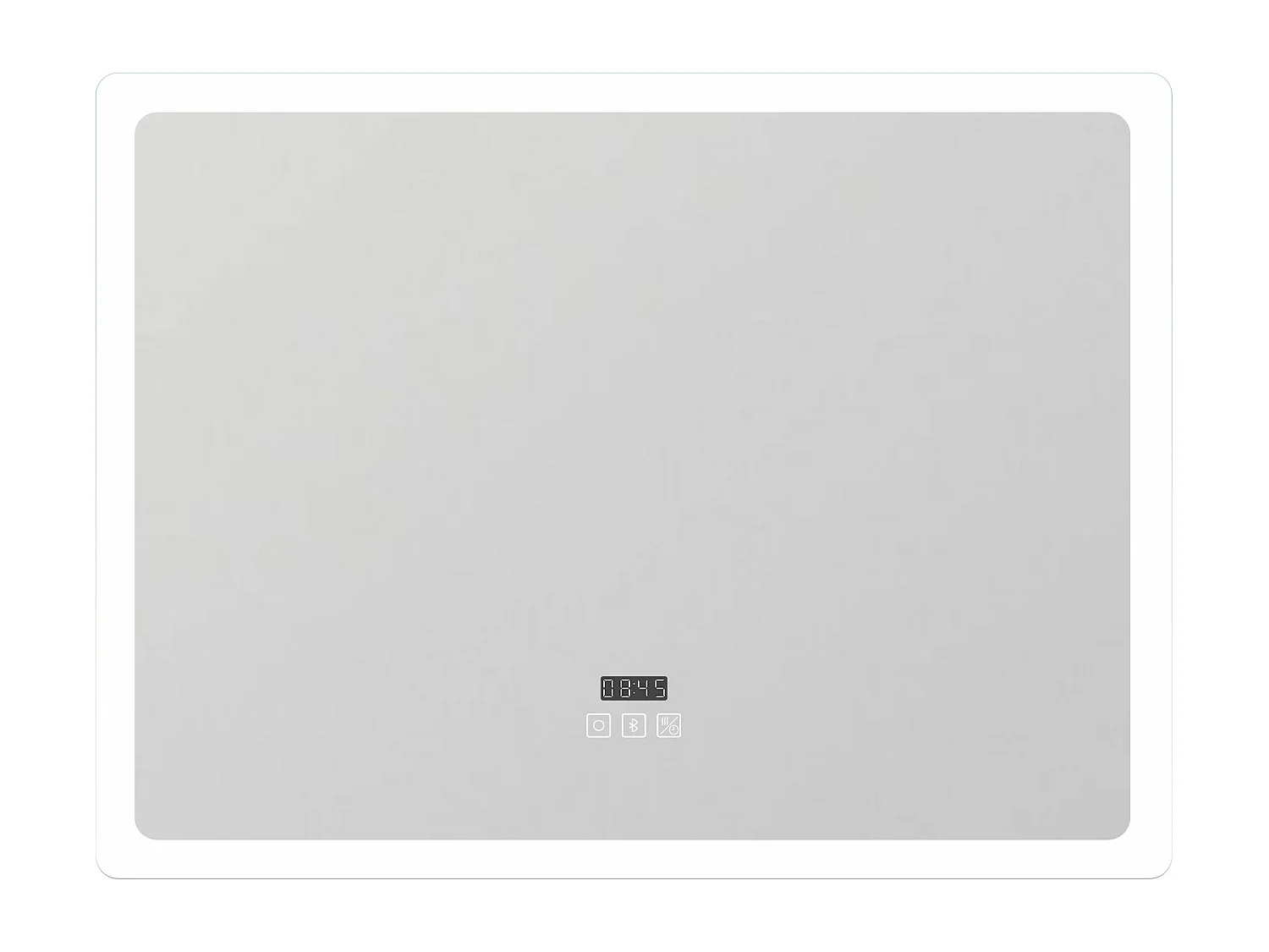 AICA Miroir Bluetooth 160x80 cm, tricolore + horloge + mémoire + dimmable + anti-buée, miroir LED étanche IP44