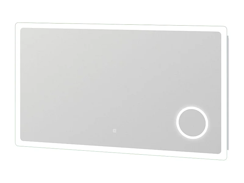 AICA Miroir de salle de bain LED 120x70cm anti-buée tricolore avec loupe 3x, mémoire et gradation infinie