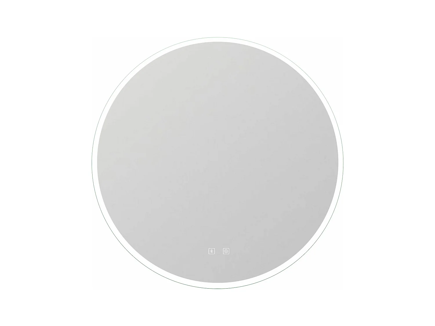 AICA Miroir de salle de bain rond Bluetooth 80cm tricolore + dimmable + mémoire + anti-buée, IP44 Miroir LED