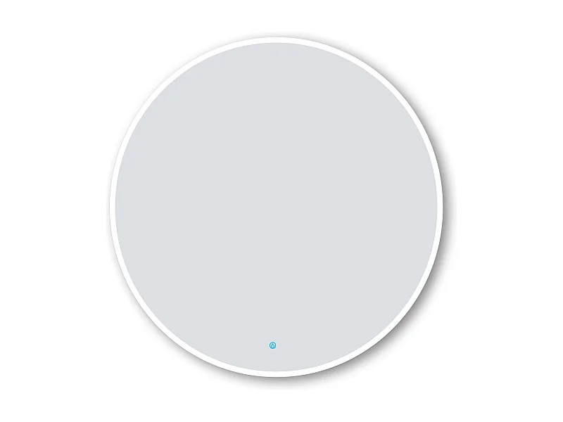 AICA Miroir de salle de bain LED rond de 100cm, dimmable + mémoire + antibuée, avec interrupteur tactile, blanc