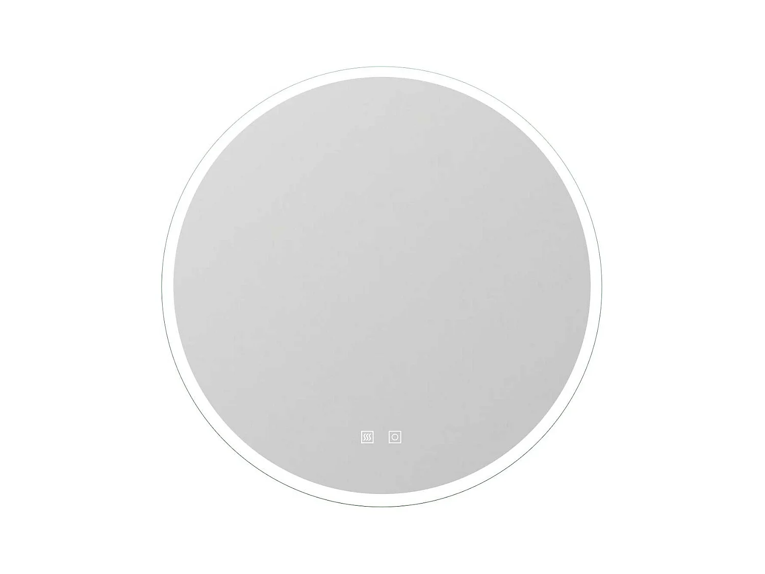 AICA Miroir de salle de bain 70cm avec anti-buée + 3 couleurs LED + luminosité réglables rond + interrupteur tactile