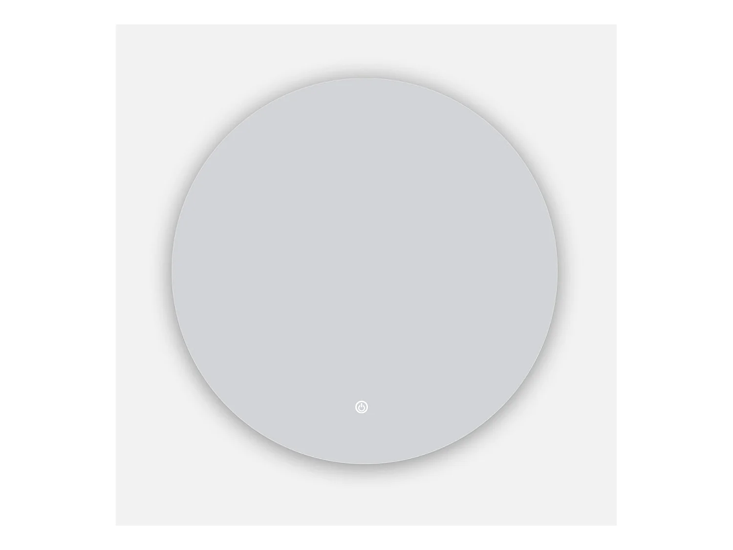 AICA Miroir LED rond sans cadre de 100cm, dimmable + mémoire + antibuée, IP44, horizontal/vertical, 6000k blanc froid