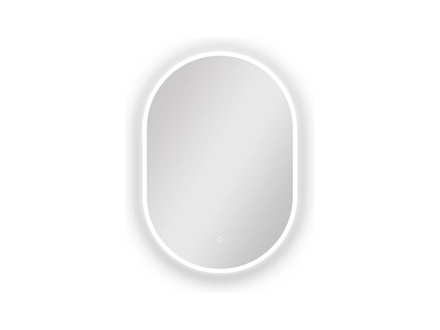 AICA Miroir de salle de bain ovale 50x90cm, mémoire + dimmable + anti-buée, IP44, 6000K blanc froid