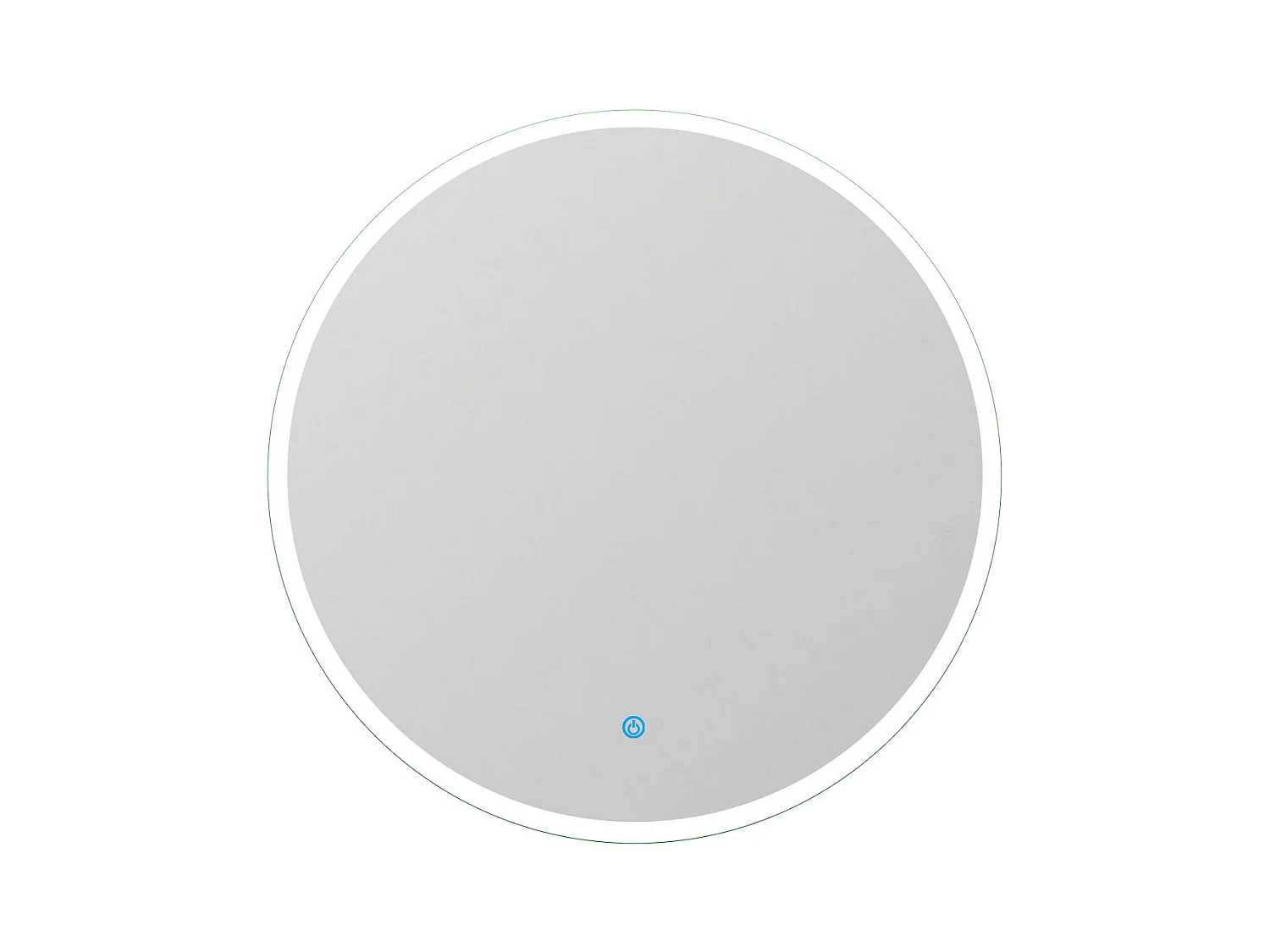 AICA Miroir de salle de bain rond LED 60cm, dimmable + mémoire, IP44