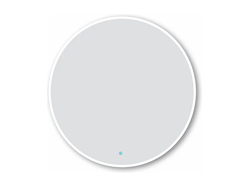 AICA Miroir de salle de bain LED rond de 120cm, dimmable + mémoire + antibuée, avec interrupteur tactile, blanc