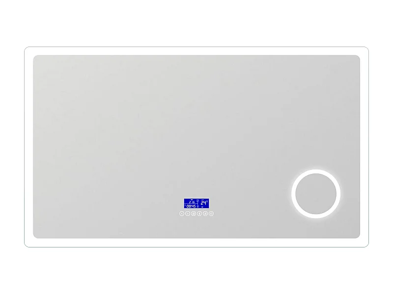 AICA Miroir de salle de bain led bluetooth, 140x80cm Anti-buée, 3x Loupe, 3 couleurs de lumière