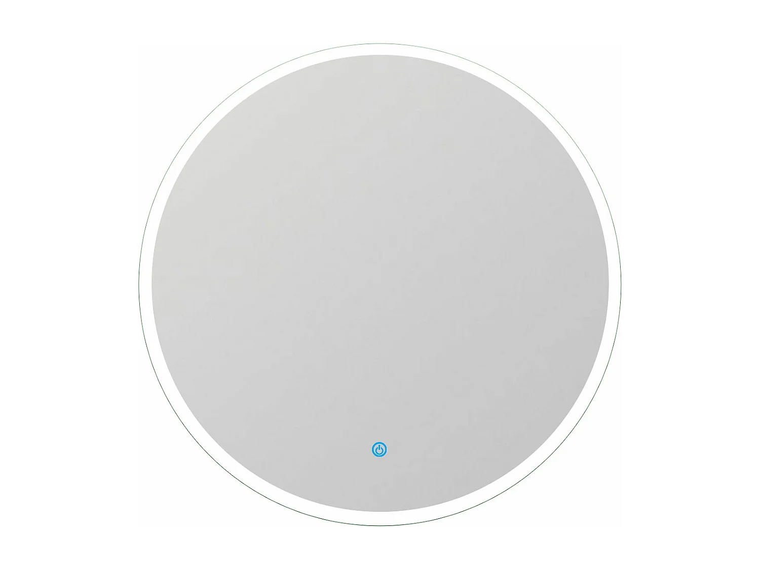 AICA Miroir de salle de bain LED rond de 70cm, dimmable + mémoire + antibuée, avec interrupteur tactile, blanc
