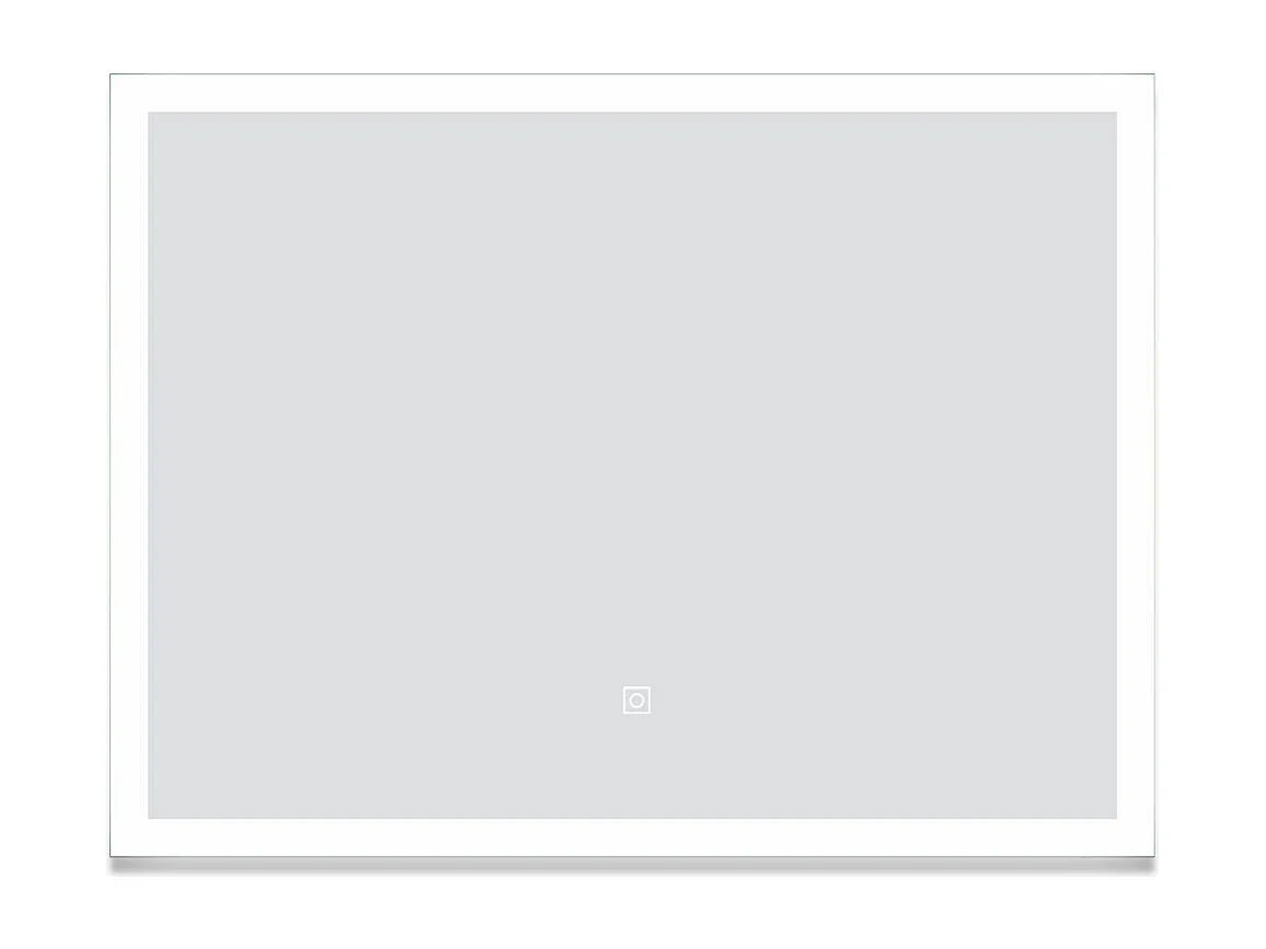 AICA Miroir de salle de bain 80x60cm LED tricolore anti-buée + mémoire + dimmable