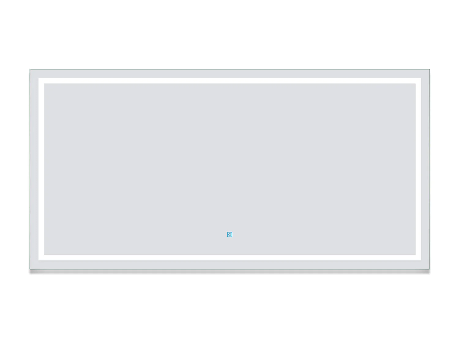 AICA Miroir de salle de bain LED dimmable, avec mémoire et anti-buée, 150x80cm, IP44