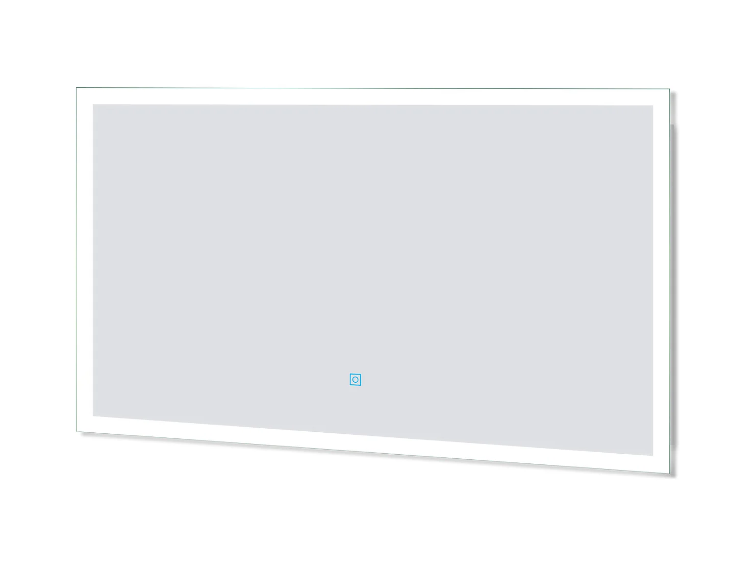 AICA Miroir lumineux à LED, 120x70cm, dimmable, avec mémoire et anti-buée, IP44, horizontal/vertical, blanc froid