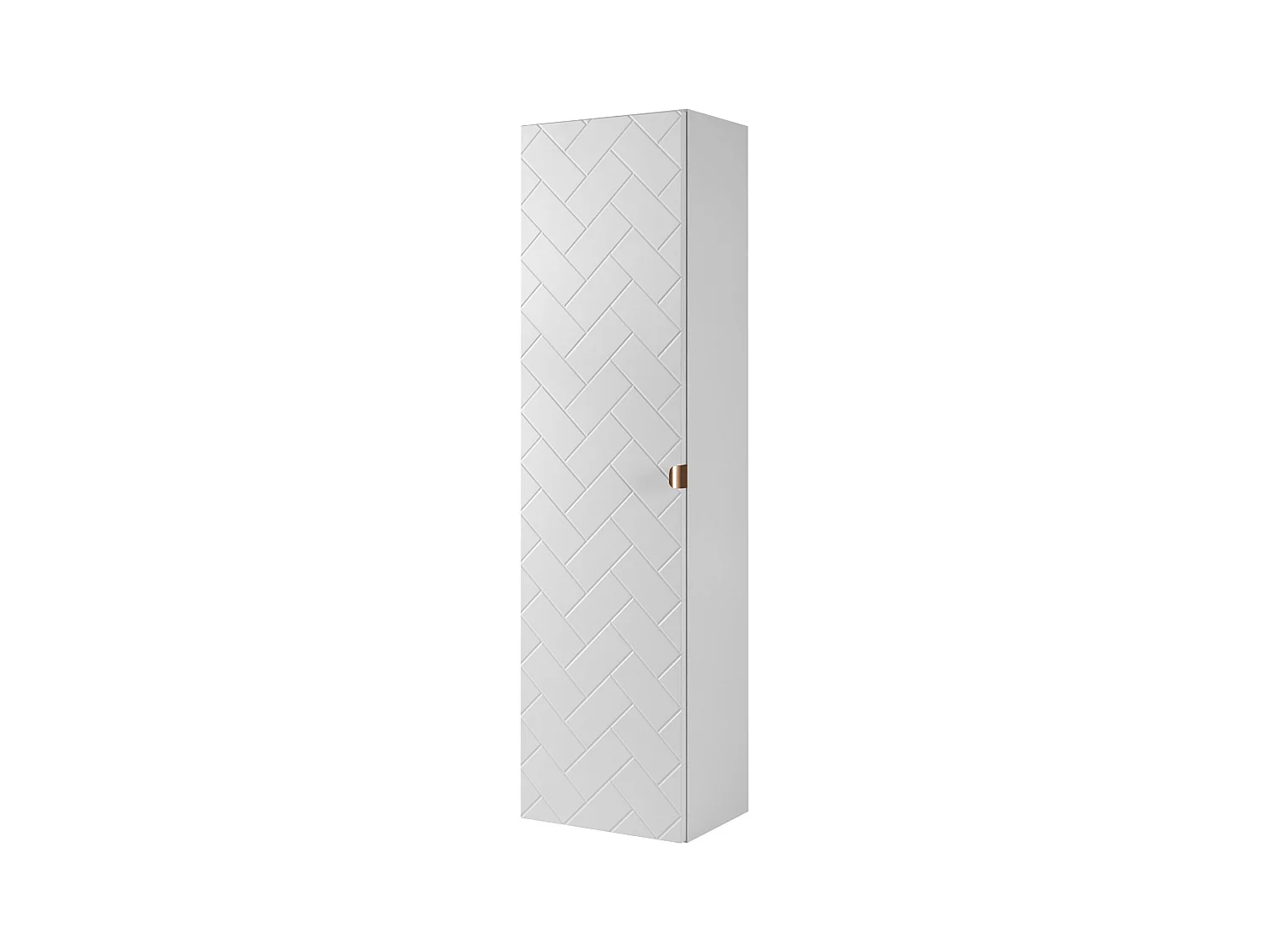 Meuble de salle de bain, Blanc Mat, 35 x 136 x 27 cm, poignées dorées