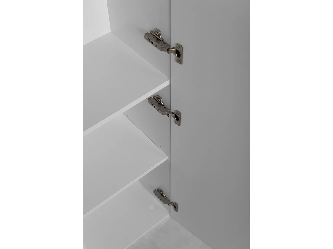 Meuble de salle de bain, Blanc Mat, 35 x 136 x 27 cm, poignées dorées