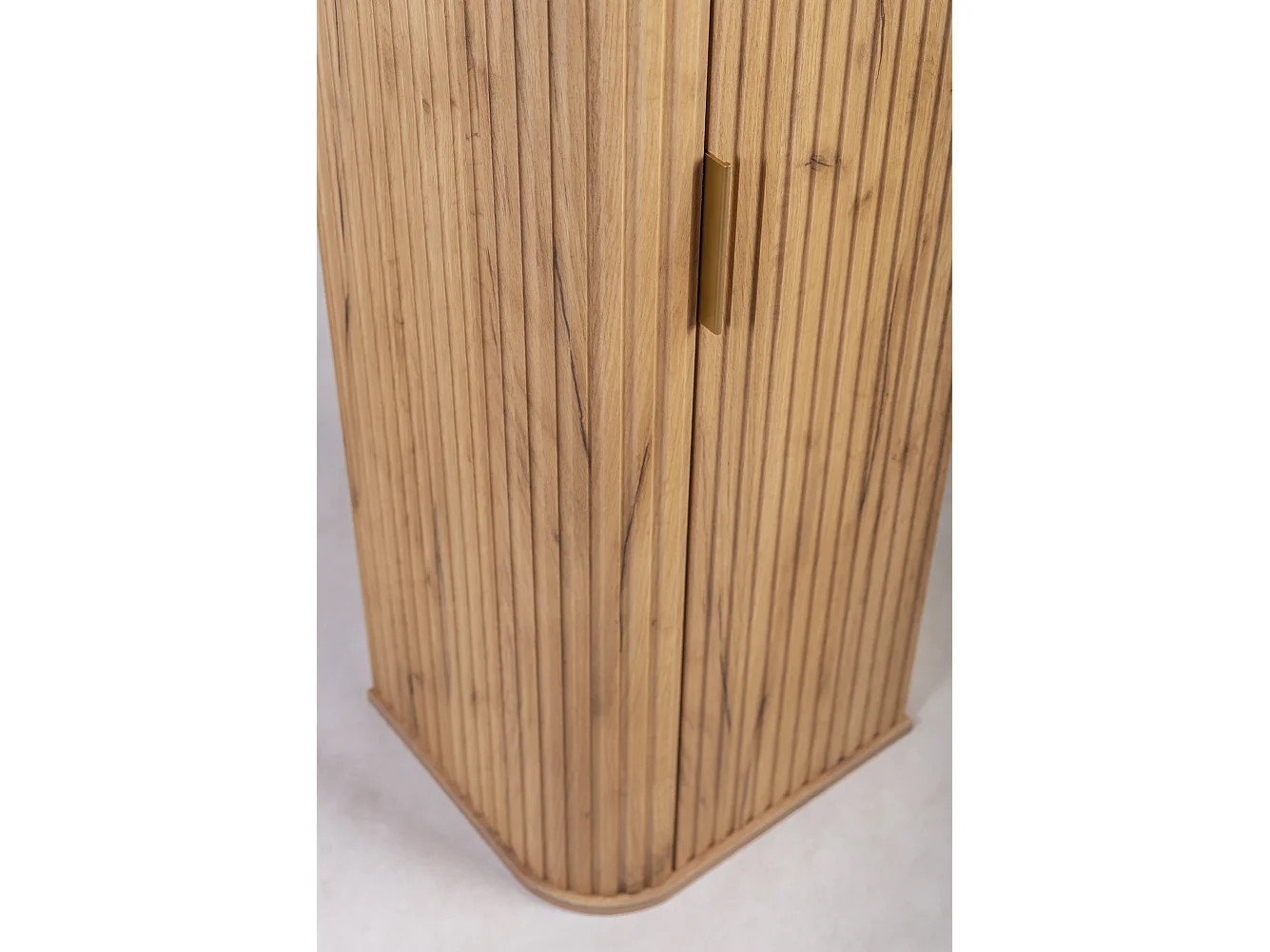 Meuble de salle de bain, Chêne Craft, poignée dorée, 35,5 x 139 x 31,5 cm