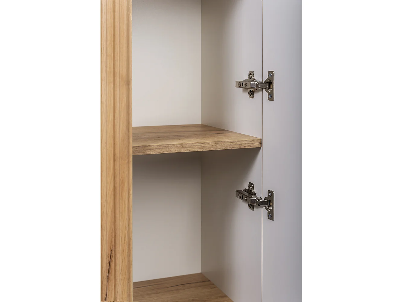 Badkamerkast, Craft Eik, gouden handgreep, 35,5 x 139 x 31,5 cm
