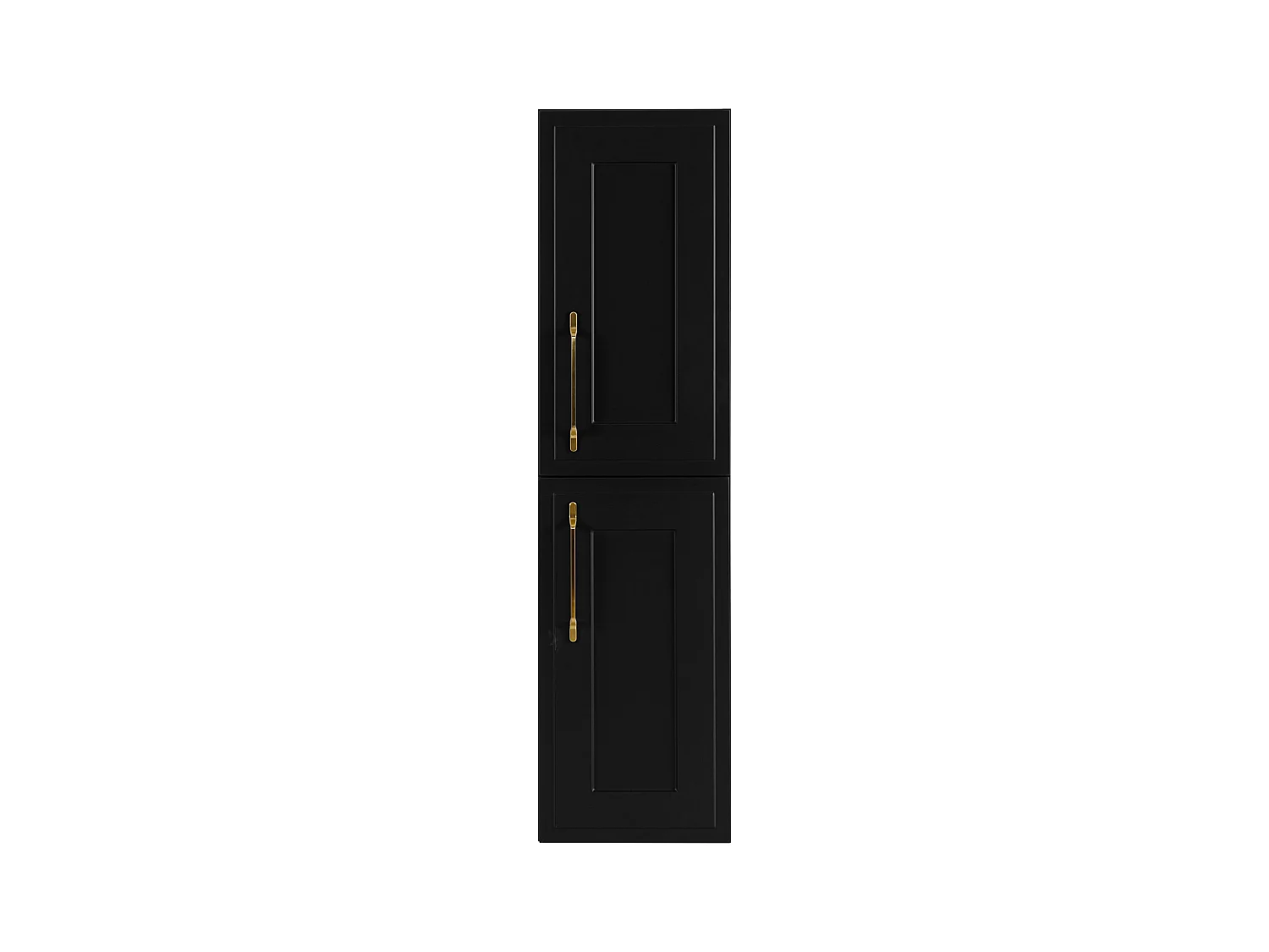 Mueble de baño, negro, 35 x 136 x 27 cm, tirador dorado
