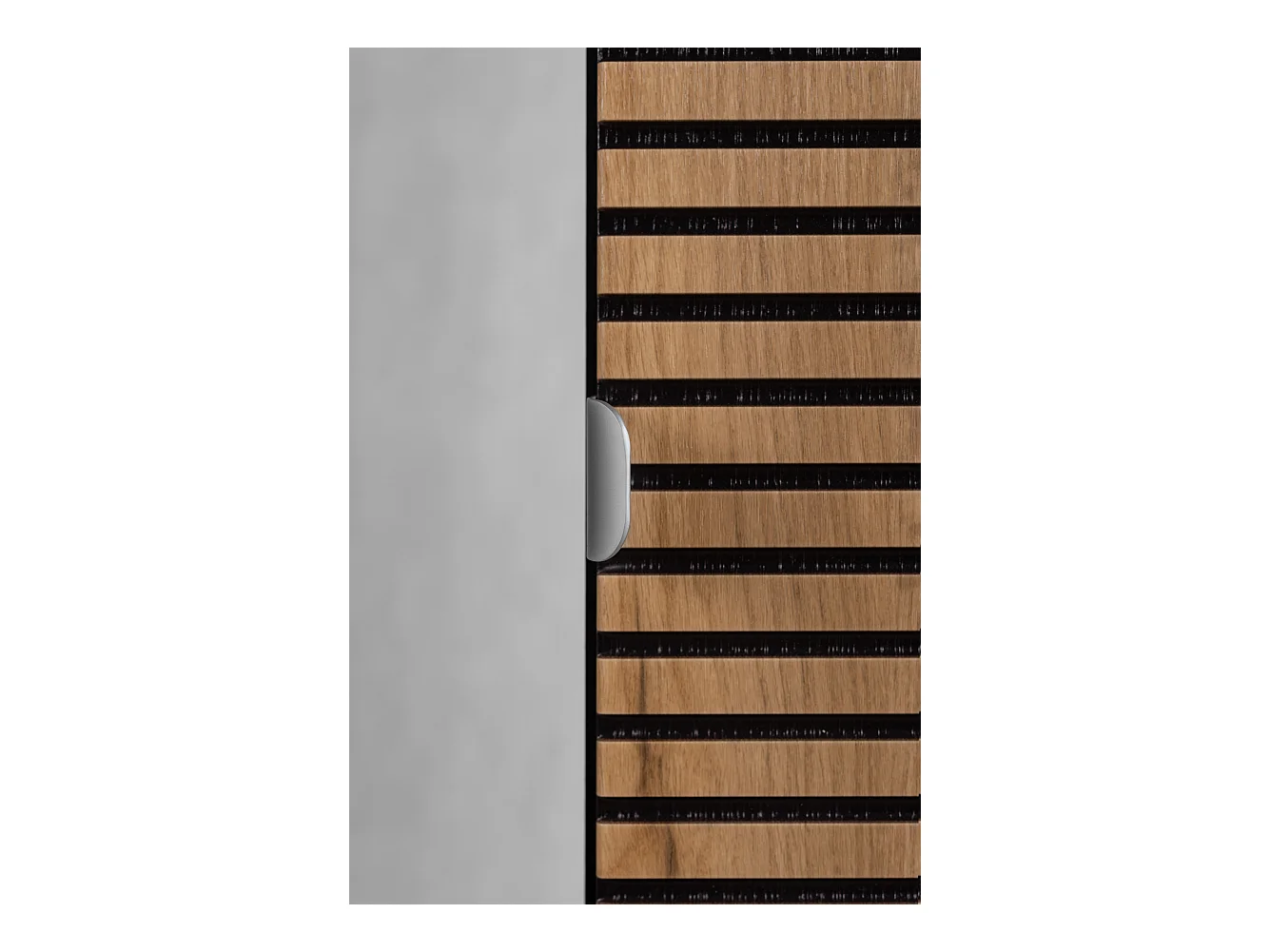 Meuble de salle de bain, Noir Mat, 35 x 136 x 27 cm, poignée argentée