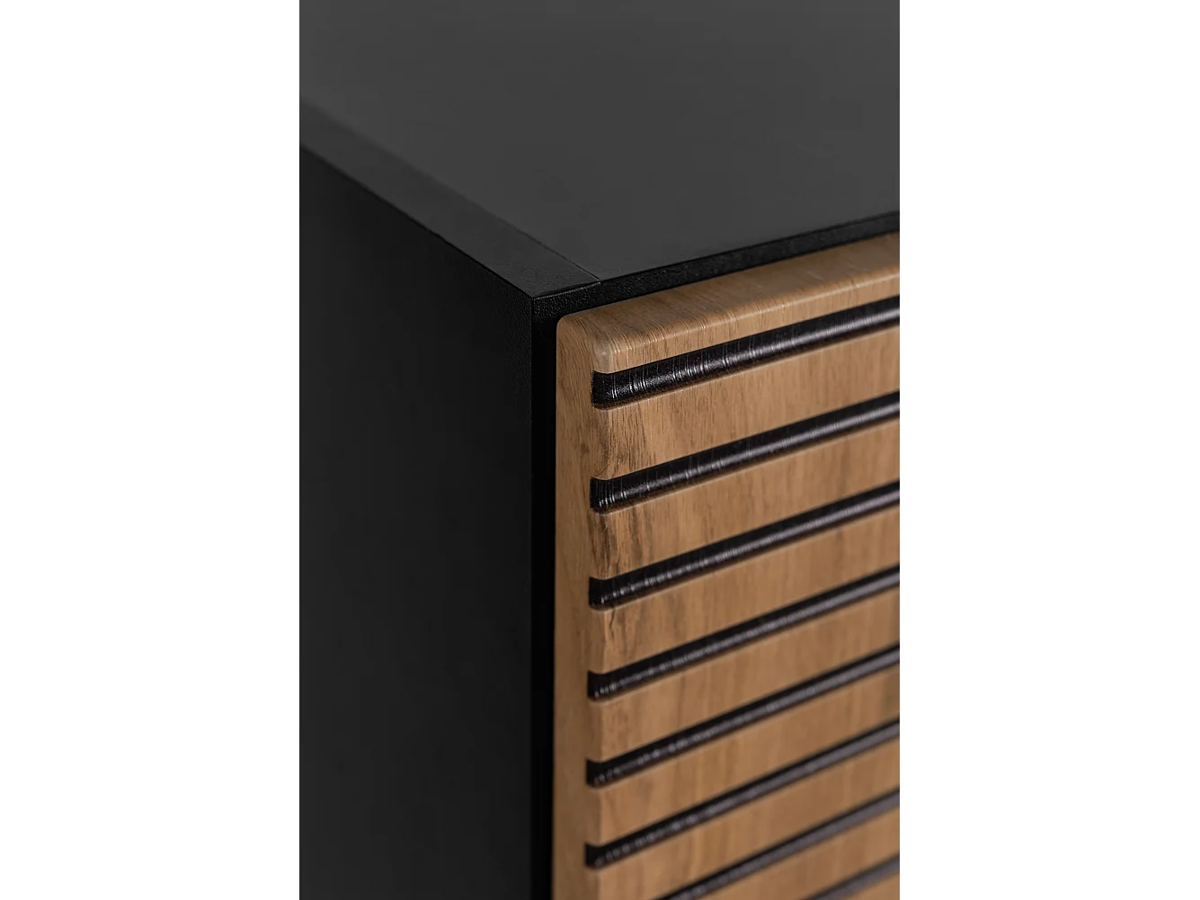 Meuble de salle de bain, Noir Mat, 35 x 136 x 27 cm, poignée argentée